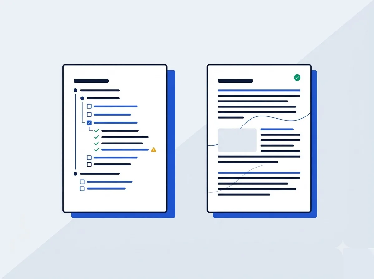 Writing quality and narrative flow compared