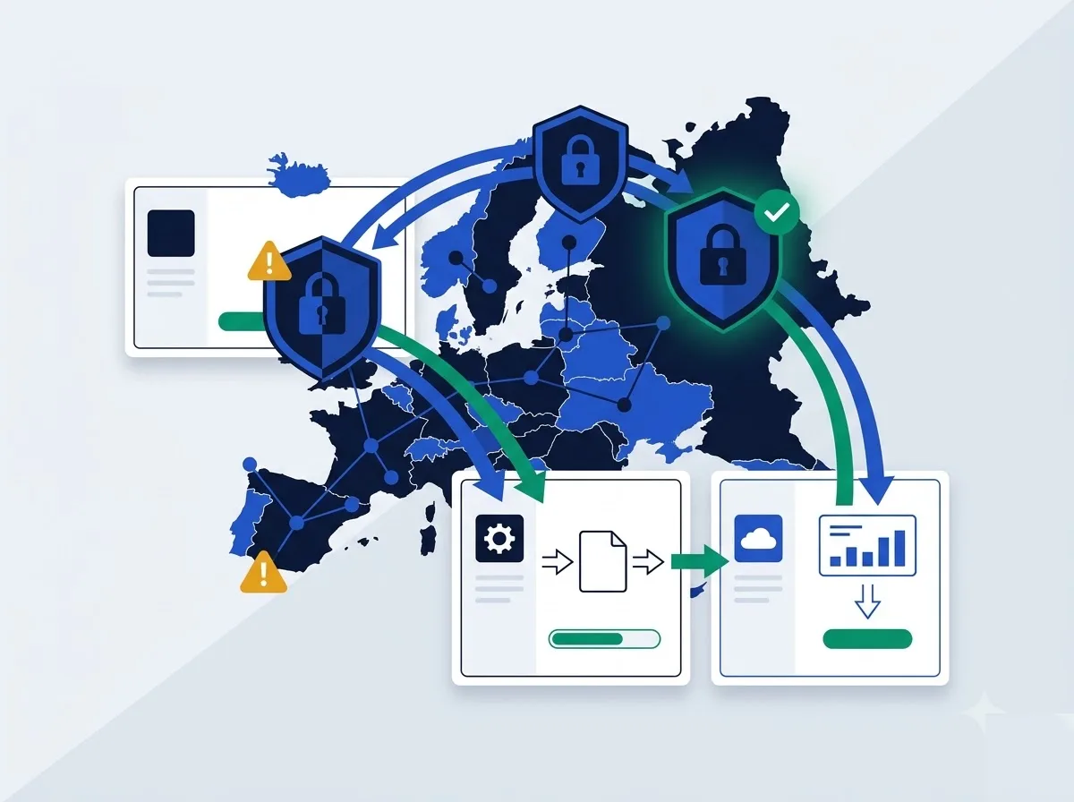European business compliance and tactical split workflows