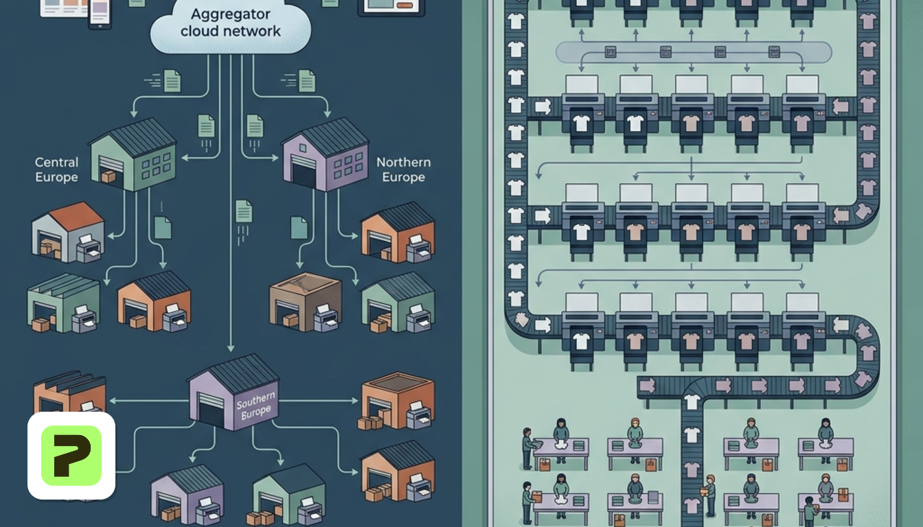 Core Operational Models: Printify Aggregator vs Printful In-House Manufacturer