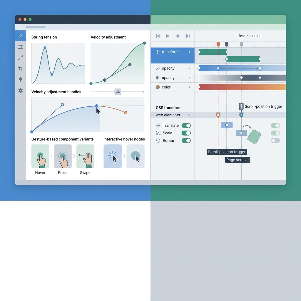 Interaction and Motion: framer animations vs webflow
