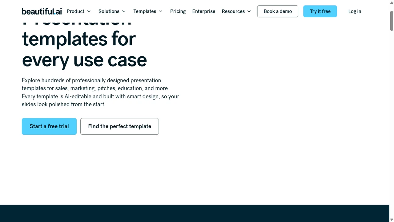 Smart slide templates and automatic visual layout