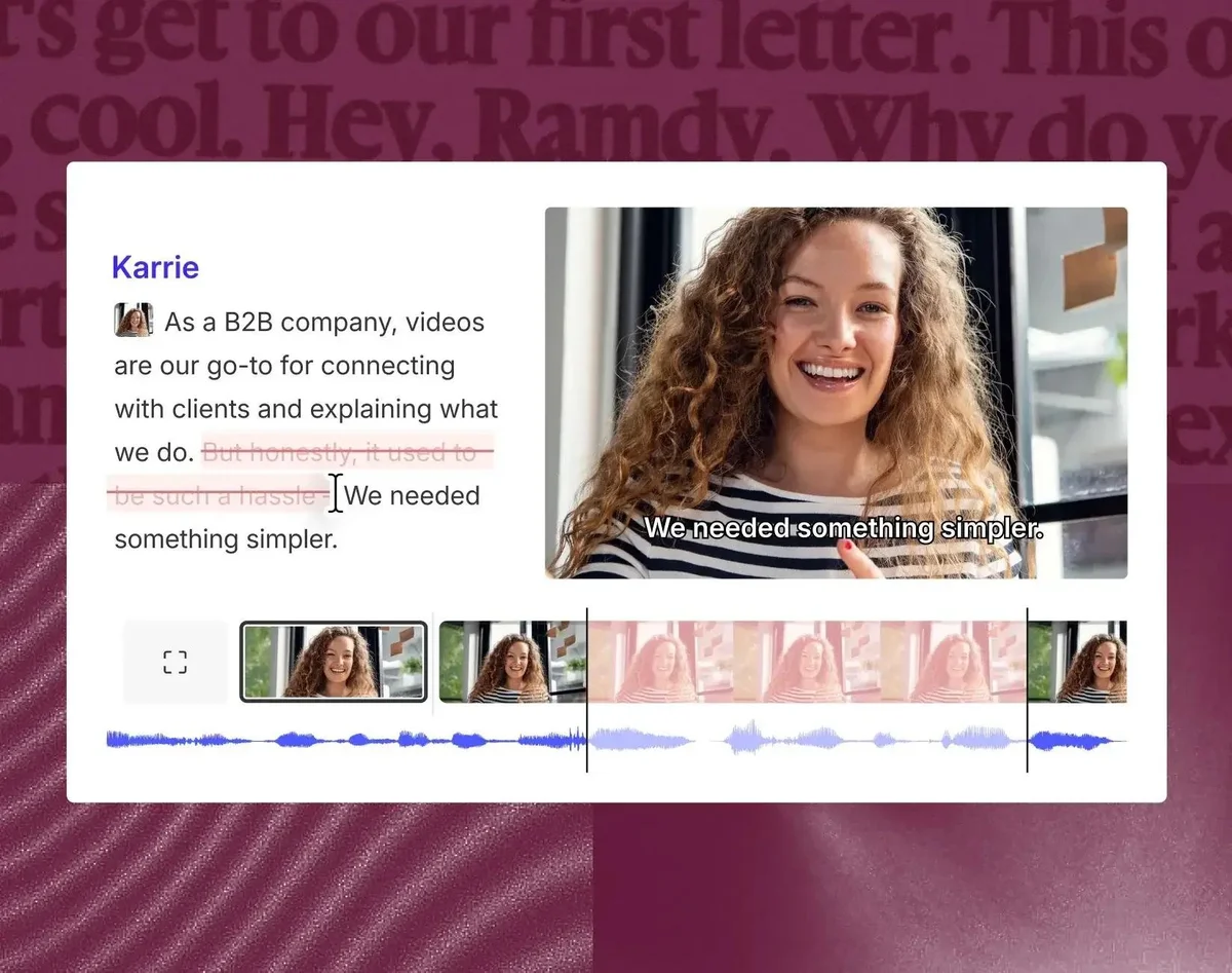 Text-based video & audio editing