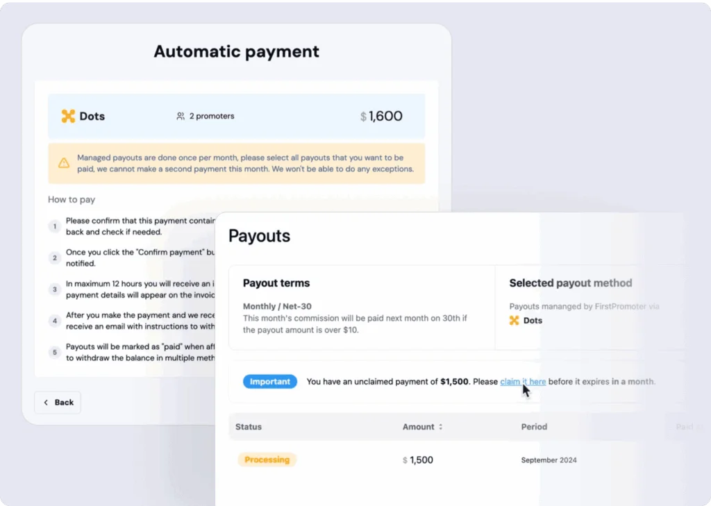 Liquidación masiva de pagos en un clic
