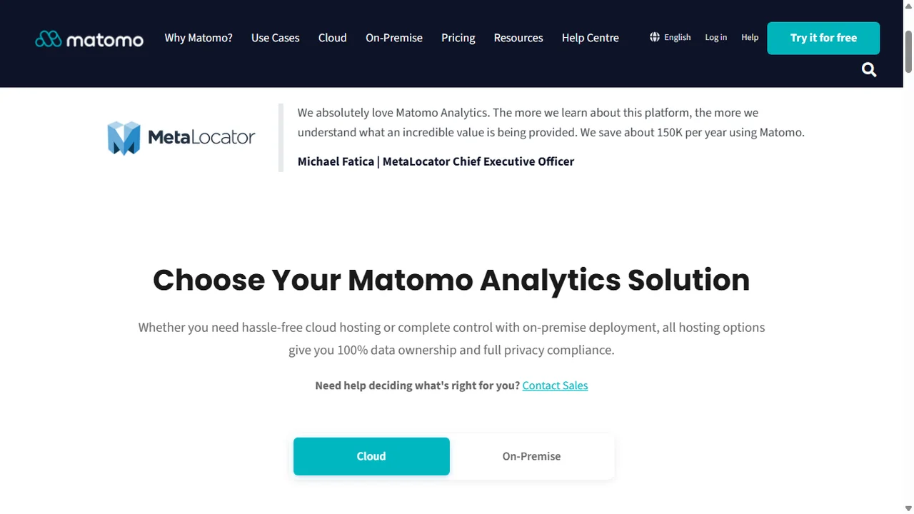 Flexible On-Premise and managed Cloud pricing tiers