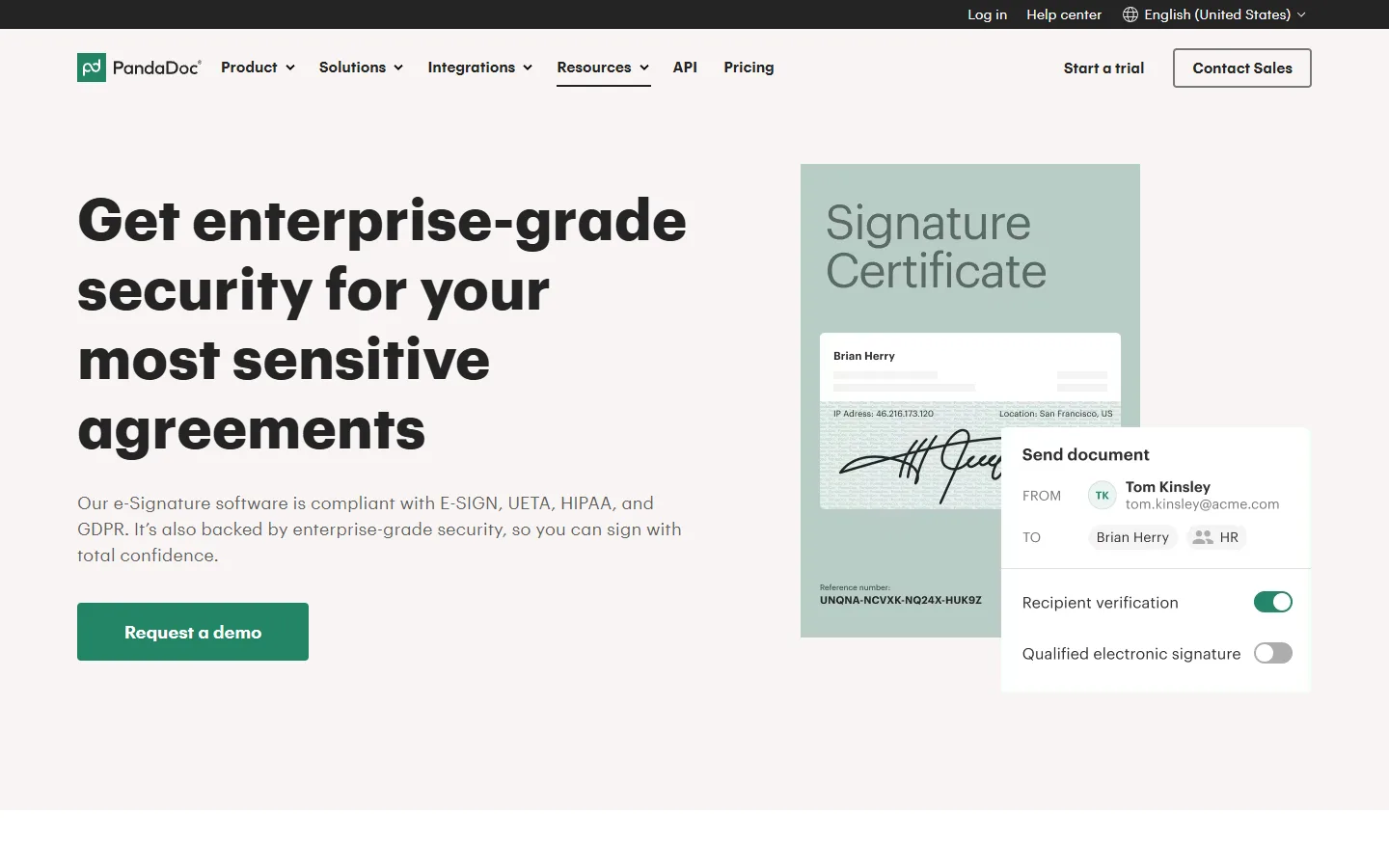 Security and the signature certificate