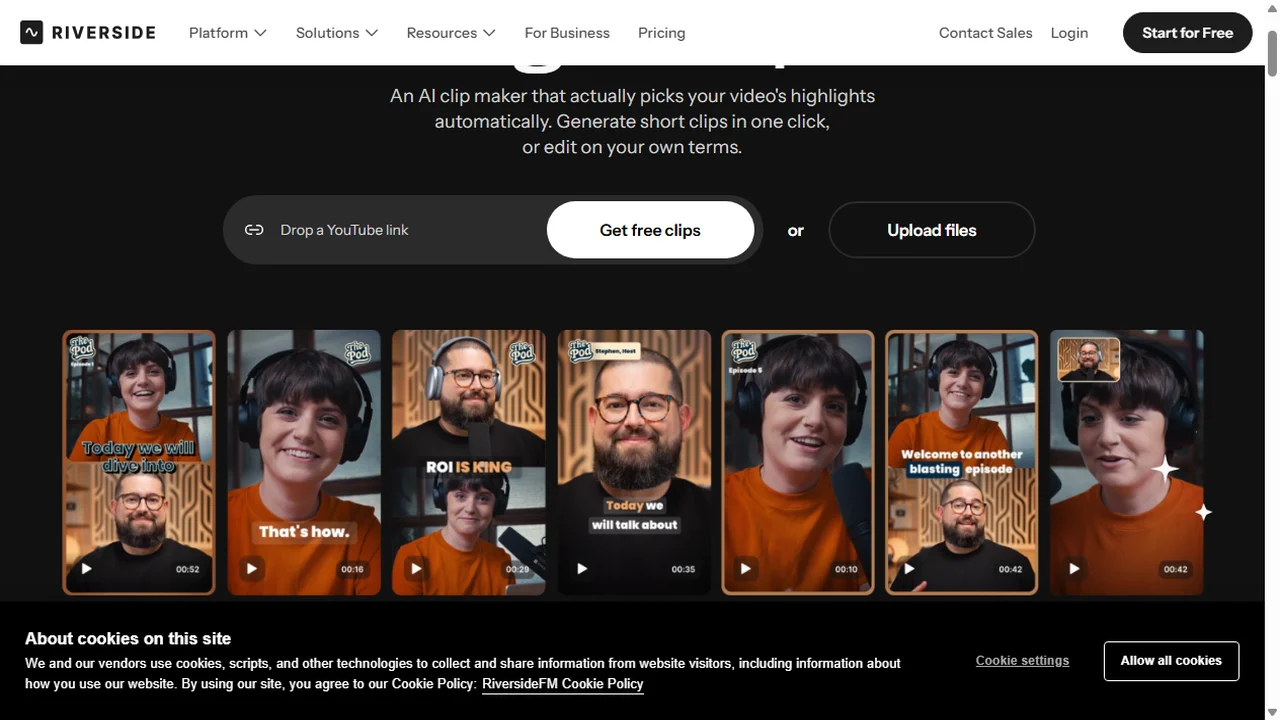 Magic Clips AI short-form viral video generator