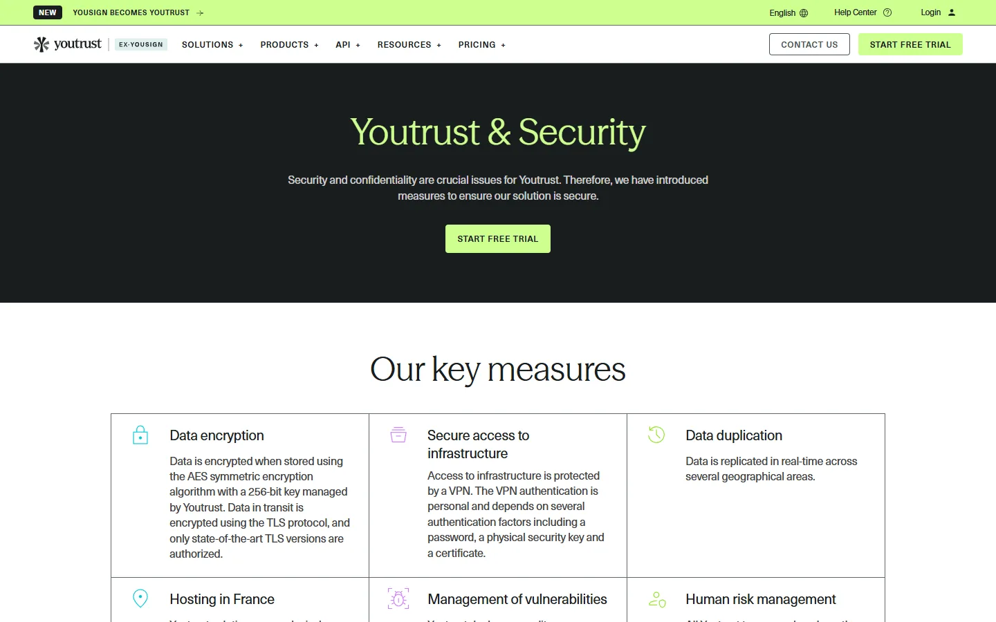 Security and hosting in France